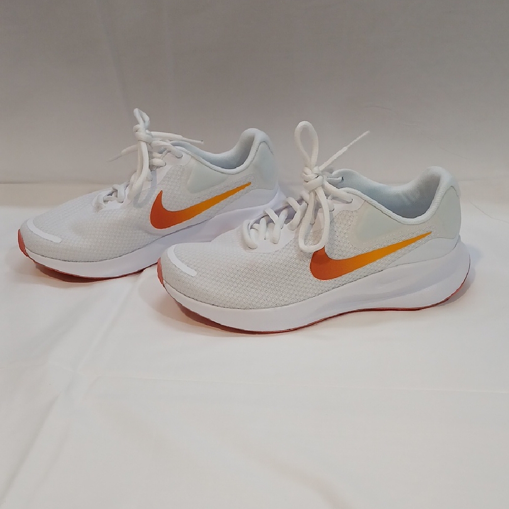 Nike White and Orange Sneakers